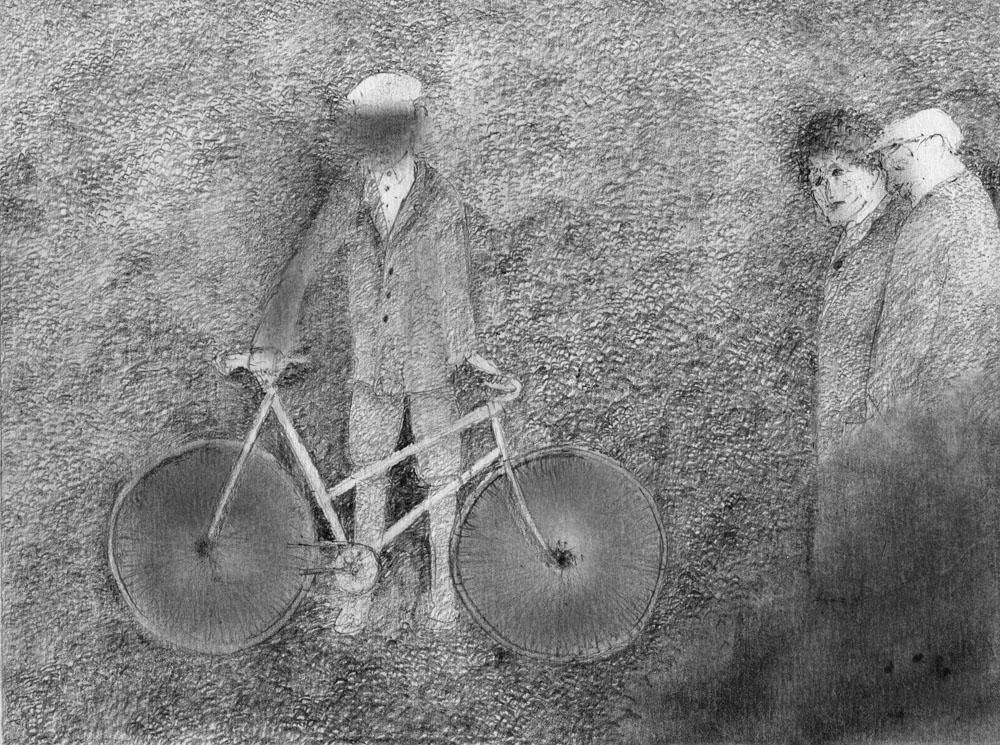 Robert Medley penci with bicycle 7