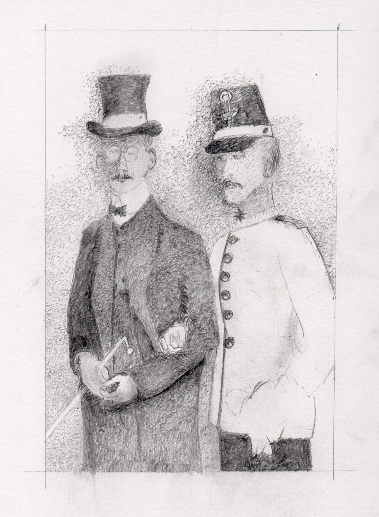 Victorian mititary Pencil Drawings
