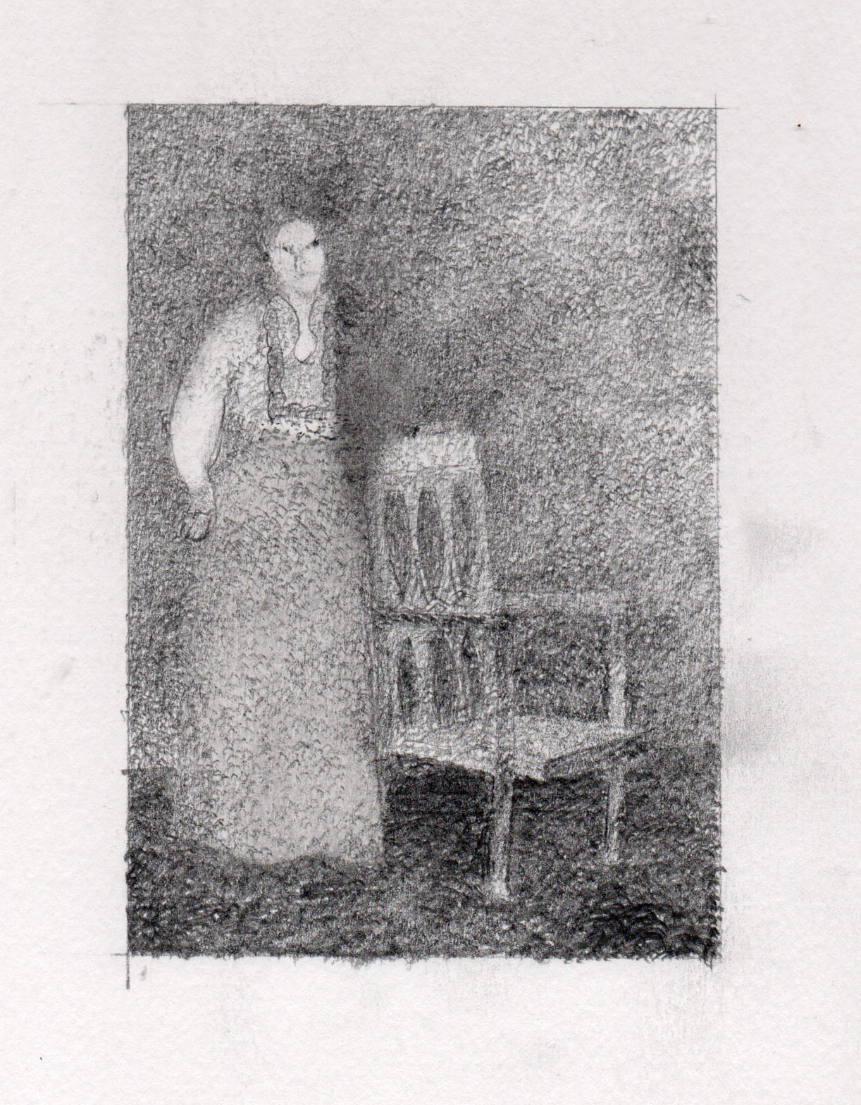 Victorian chair lady Pencil Drawings
