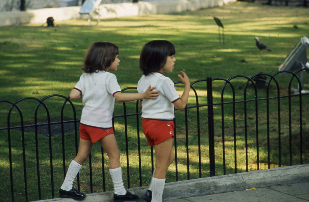 Kids playing in London Street.