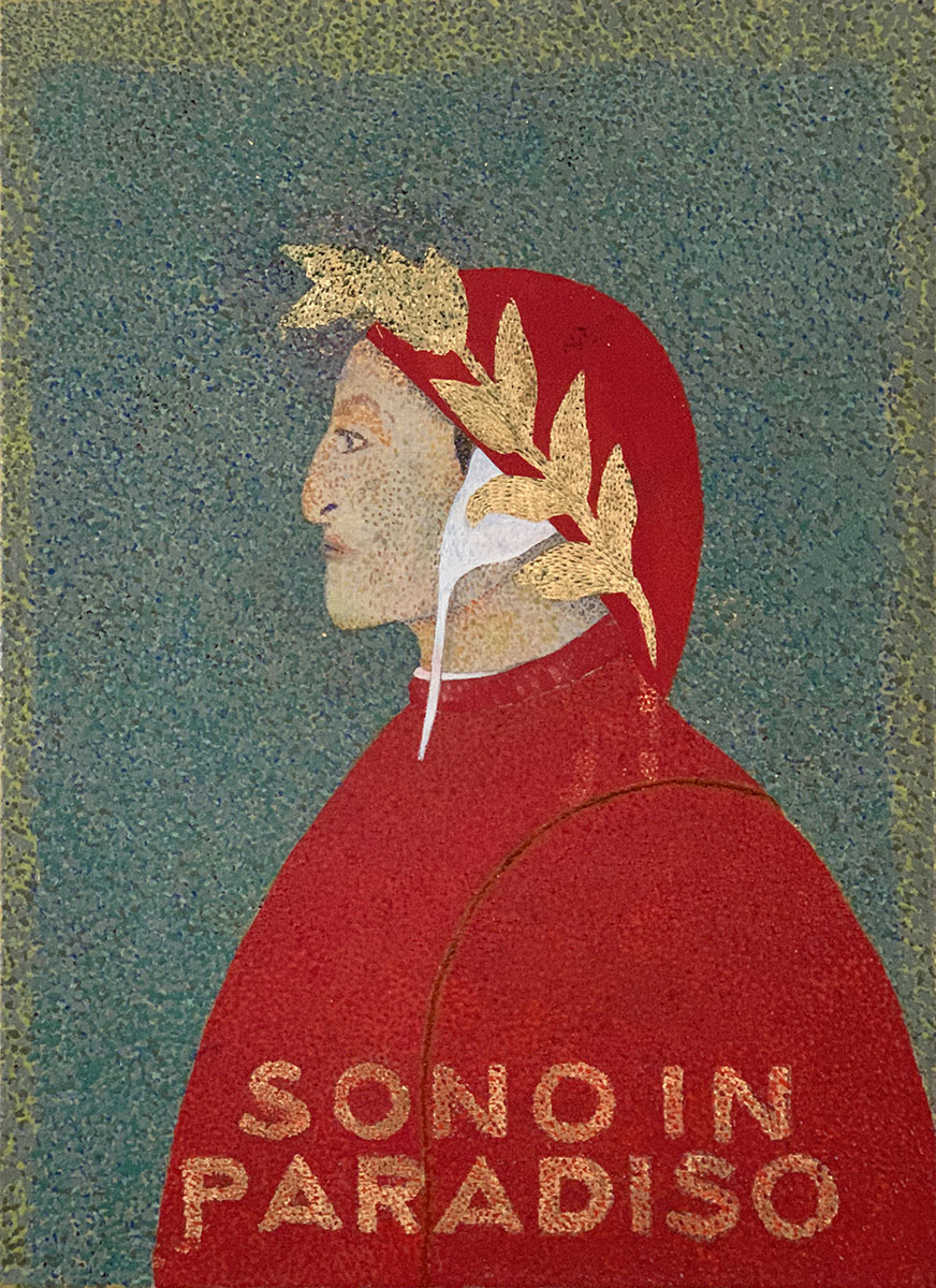 Set of 5 images of Beatrice and Dante